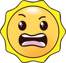 Angry Sun Emoji